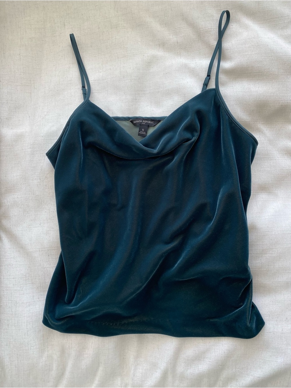Banana Republic Teal Satin Cowl Neck Cami
